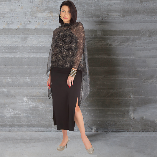 Astro Silk Chiffon Scarf Wrap