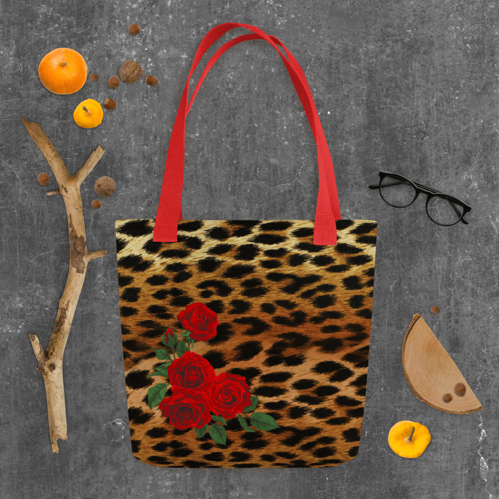 Leopard and Roses Tote - LuLuBdesign