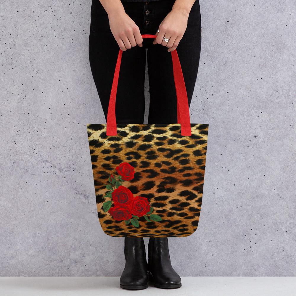 Leopard and Roses Tote - LuLuBdesign
